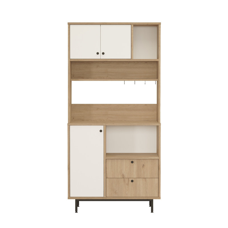 Armoire polyvalente Colesen, Blanc / beige
