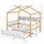 Lit double en bois avec lit gigogne simple