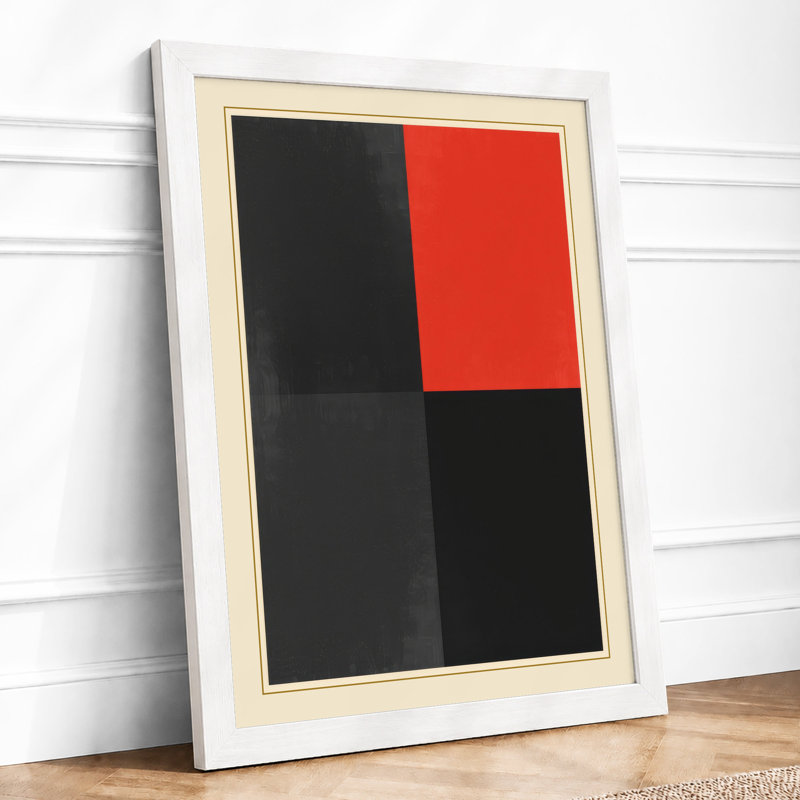Colour Block Study Abstract - Framed Print, A1 - 84.1 x 59.4 cm, White