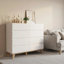 Commode blanche 8 tiroirs, commode haute minimaliste pour le salon de la chambre à coucher