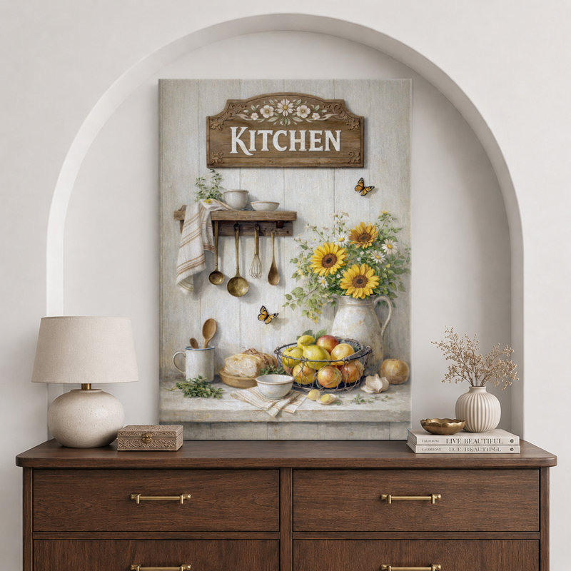 Farmhouse Kitchen, 24" H x 16" W x 1.5" D, Wrapped Canvas