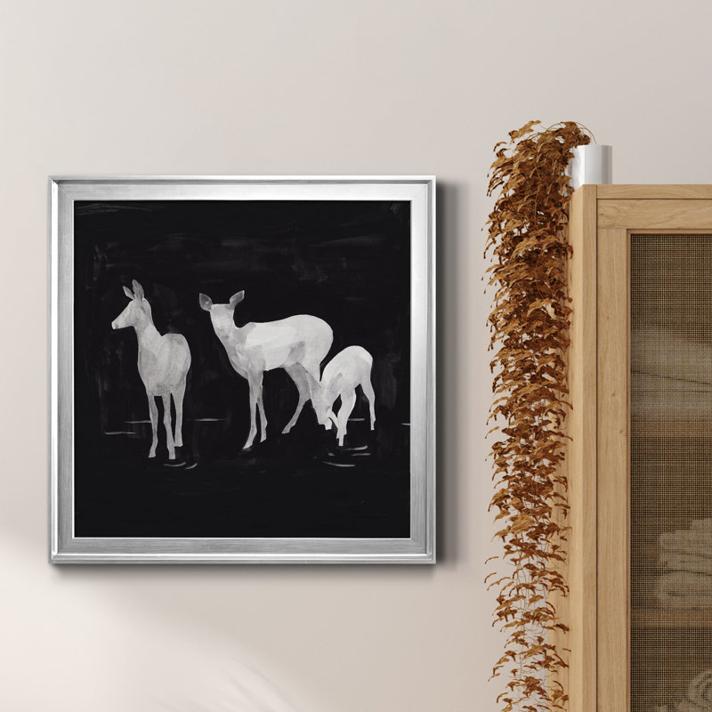 Impression sophistiquée sur toile Whitetail II, H 17,5 po x l 17,5 po x P 1,5 po, Cadre argenté