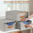 16.5 Inch Large Clear Window Closet Drawers, Stackable Pull Fabric Storage Bins（4 Pack）