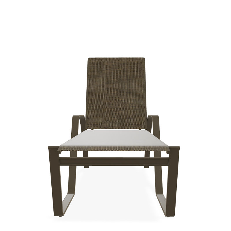 Chaise longue inclinable Holna, Bois de plage texturé, Beacon taupe Sunbrella®