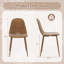  Ensemble de 4 chaises de salle à manger rembourrées en similicuir avec pieds en métal