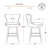 Carline Caraline Swivel Counter & Bar Stool-101041301-101041300