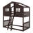Twin Over Twin Size House Bunk With Ladder And Window,Wood Bunkbed W/Full-Length Guard Rail & Ladder,Slat Support-244794842