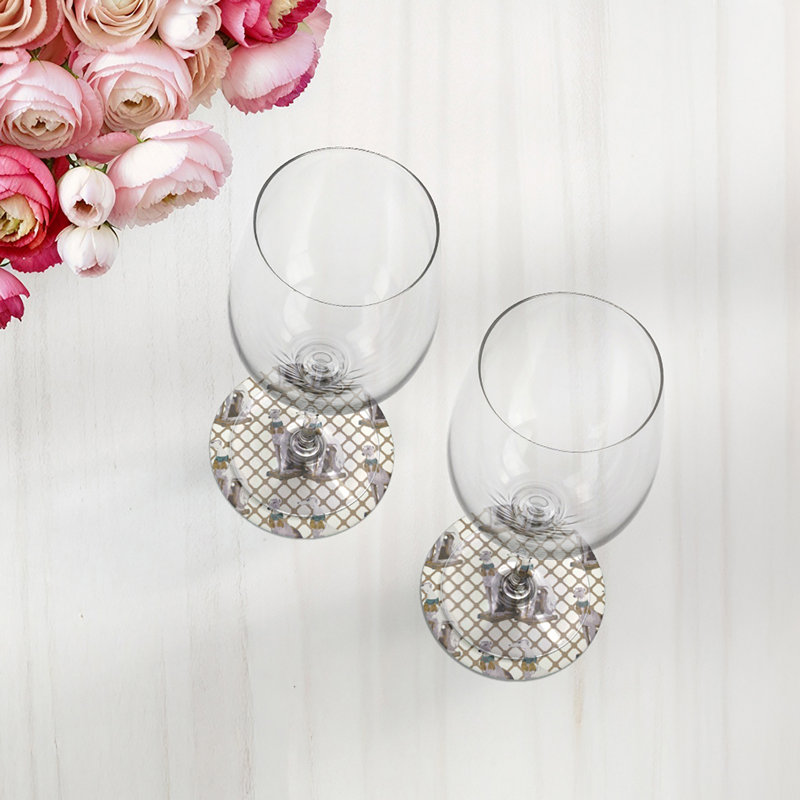 Sous-verres ronds en cuir Regal, Luxe