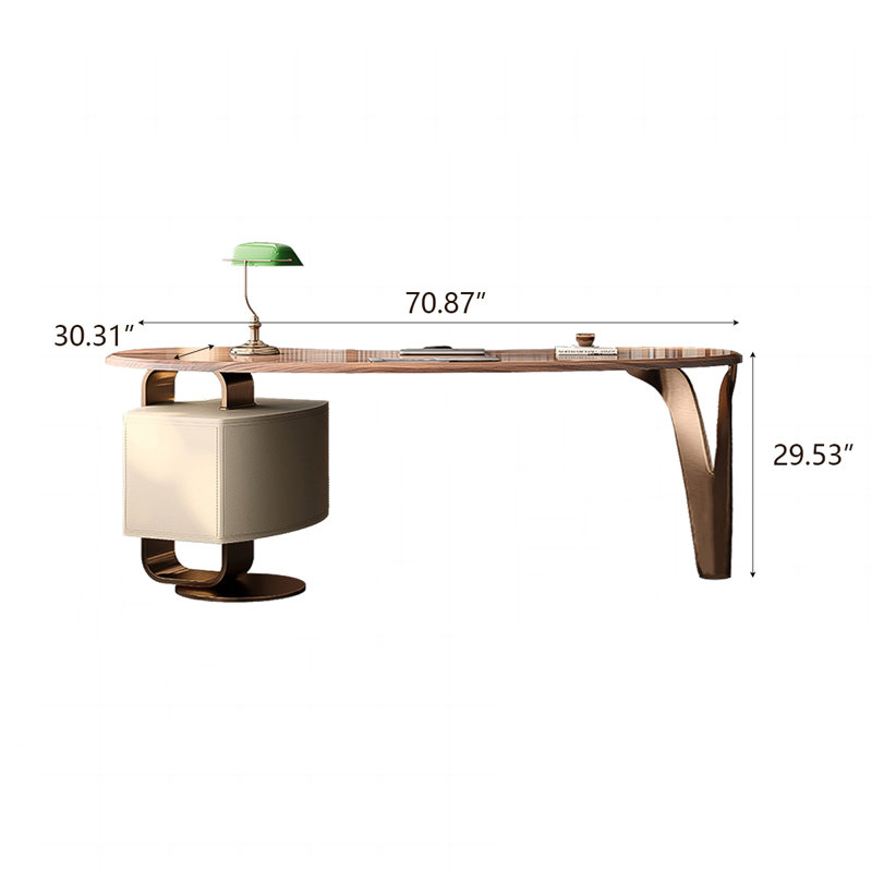 - Modern Minimalist Desk, 29.53" H x 70.87" W x 30.31" D