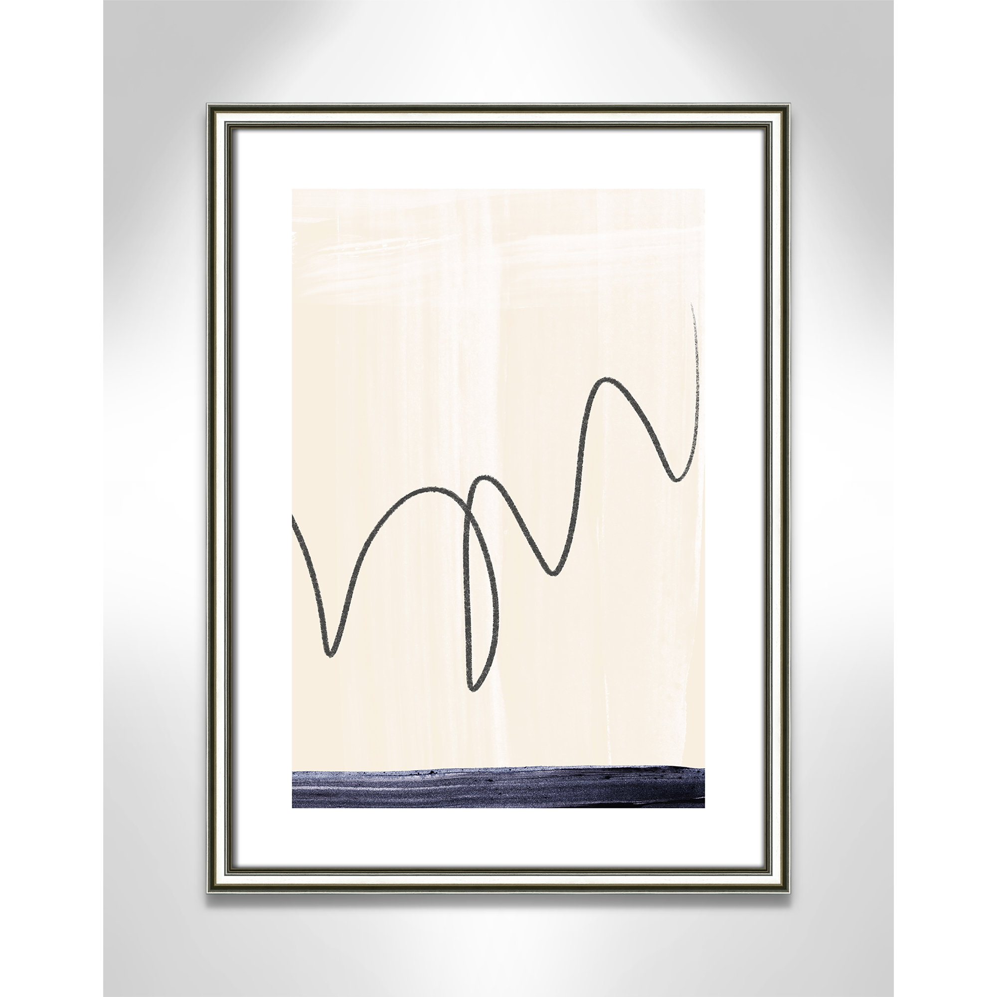 Departured II - Picture Frame Painting Print, 24.25" H x 18.25" W x 0.88" D, Silver Framed Paper