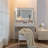 Ensemble de coiffeuse et meuble-lavabo 2 pièces avec commode à lumière DEL et coiffeuse