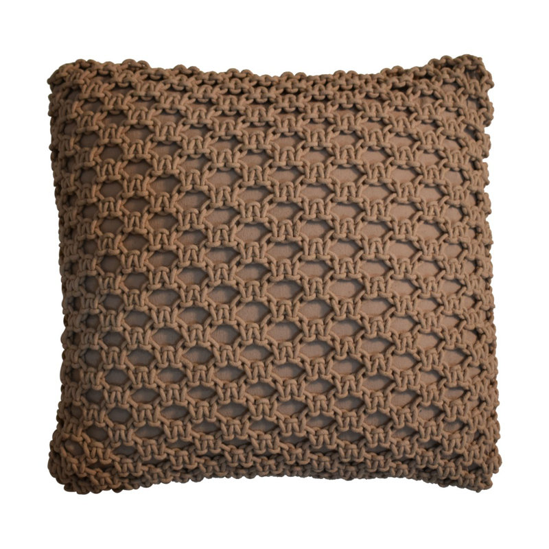 Choccolocco Square Throw Cushion, Coffee