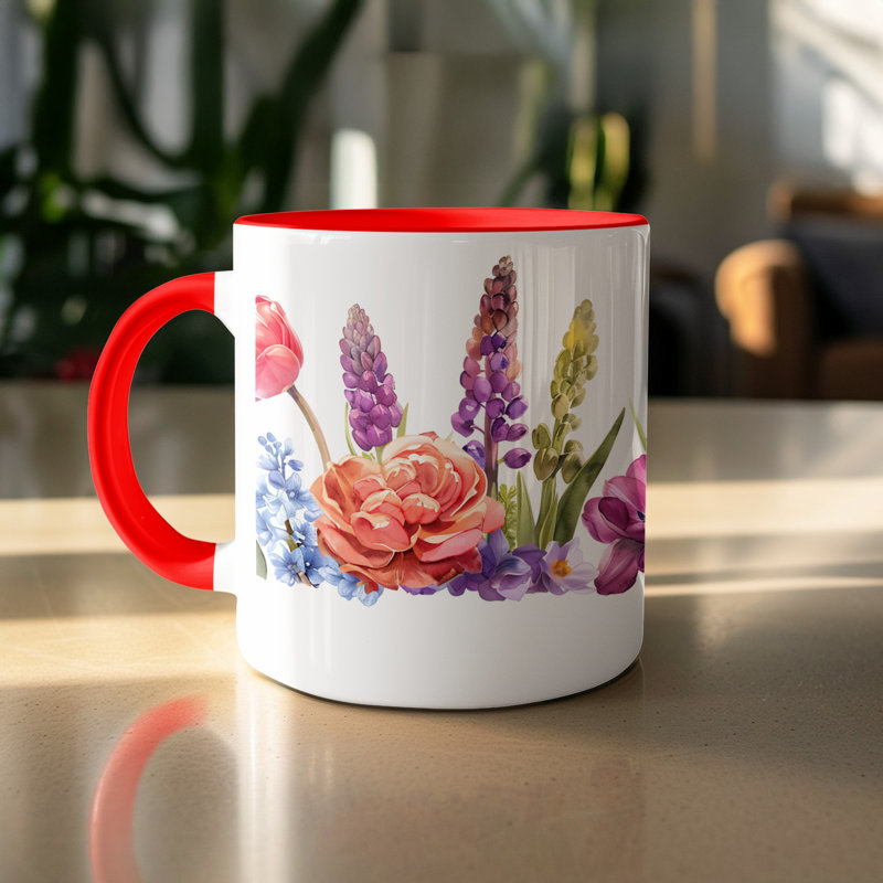 Ceramic Coffee Mug, Red
