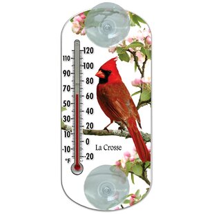 Home-X Small Suction Cup Outdoor Window Thermometer | 4.25 Inch Diameter