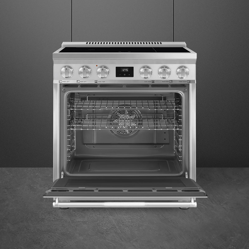 SMEG 30" Professional Induction Range, Electric, Stainless Steel, 5