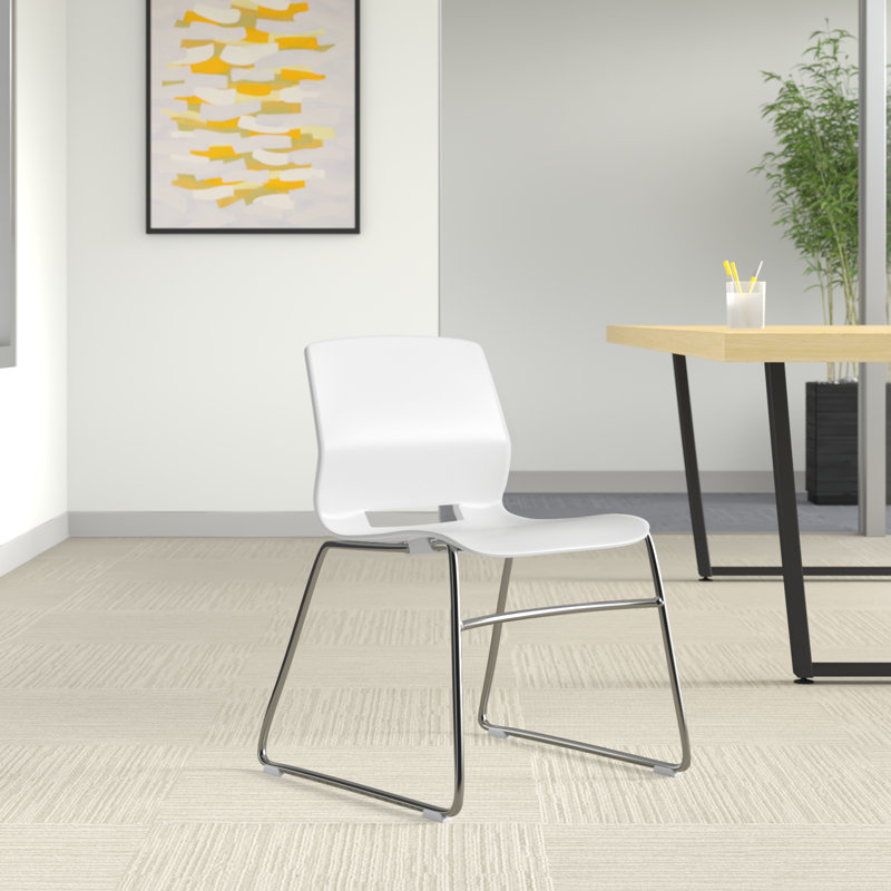 Wille Metal Stackable Multipurpose Chair, White