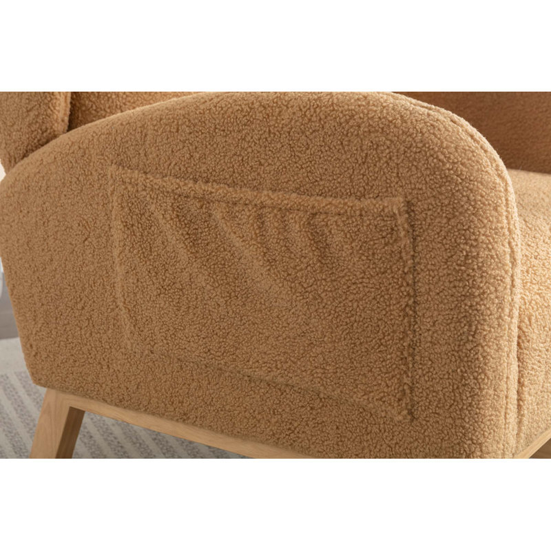 Chaise berçante avec pieds en bois paquet