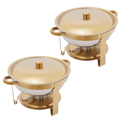 Chauffe-plat 2 pièces en acier inoxydable