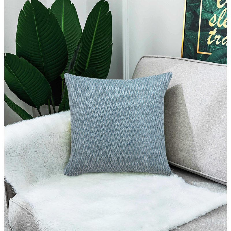 Hisaye Square Cushion, Duck Egg