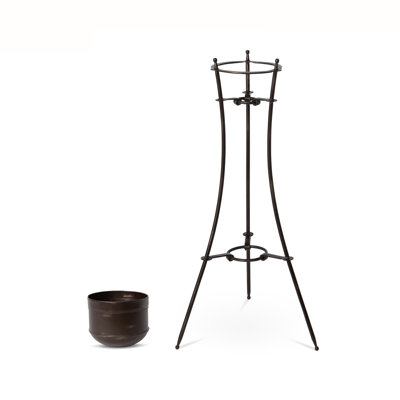 Park Hill Collection Portal Metal Stand And Pot, Tall