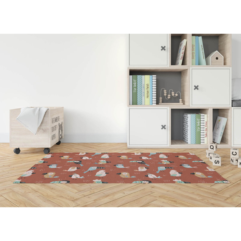 Tapis de jeu pour enfants Ol Birds, Rectangle 5 pi x 7 pi