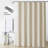 Linen Textured Shower Curtain and Hooks Set-1782405545