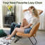  Chaise pliante à soucoupe lune, siège en cuir végétalien-1957508211