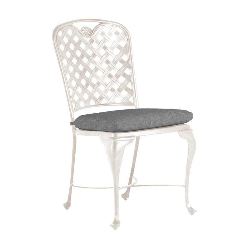 Provance Patio Dining Side Chair with Cushion, Ancient Earth, No Welt, Verona Mist