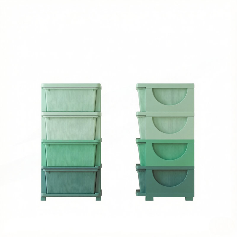 Tiroirs de rangement pour jouets, organisateur de salle de jeux multi-niveaux à 4 tiroirs, tour de rangement, unité de tiroir verticale peu encombrante