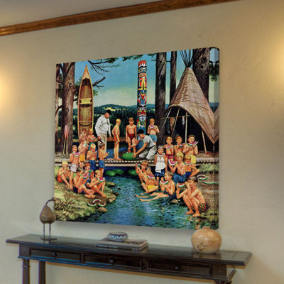 " Watermelon At Camp " by Stevan Dohanos Painting Print