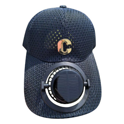 Kbndieu Wide Solar Fan Outdoor Fishing Hat Men Sun Hat with Solar Fan Fishing Hats 3 Speed Adjustable Fan Hat
