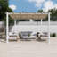 Pergola en aluminium avec finition thermolaquée et toile réglable Florence-2060252058-2104910340