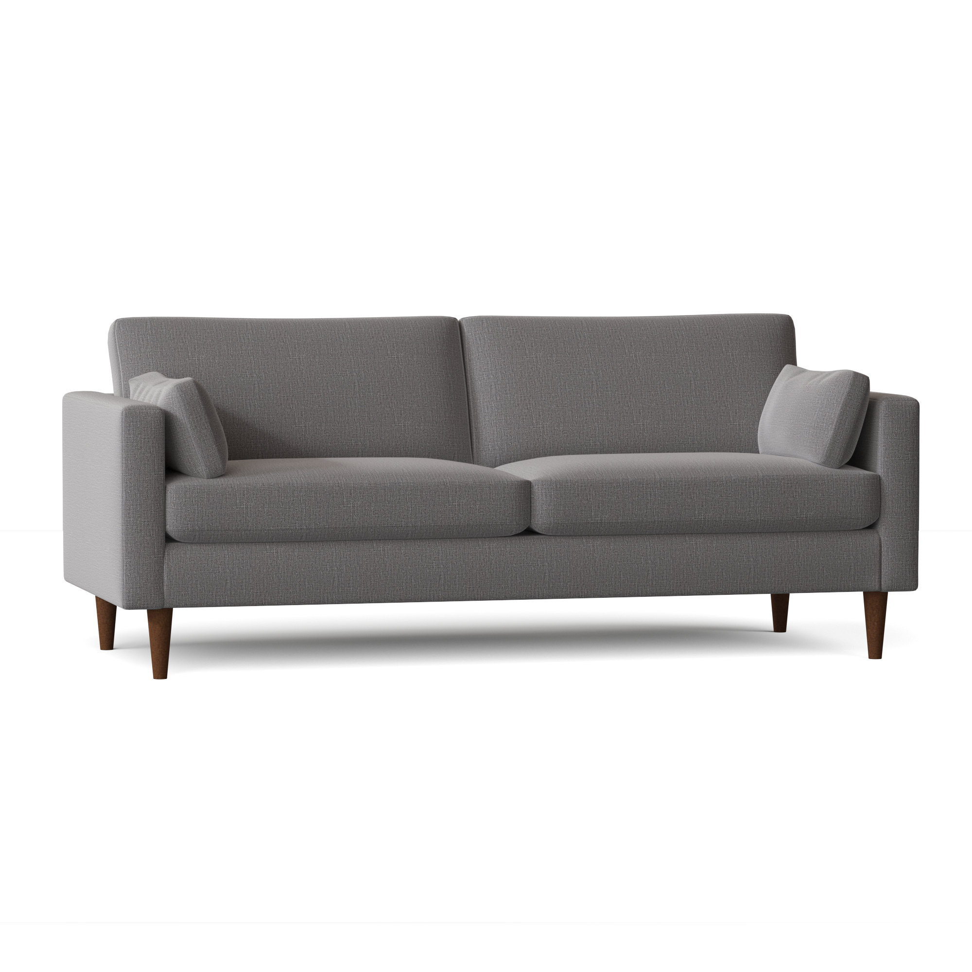 Viveros 81'' Upholstered Sofa, Dark Walnut, Charcoal Grey Performance