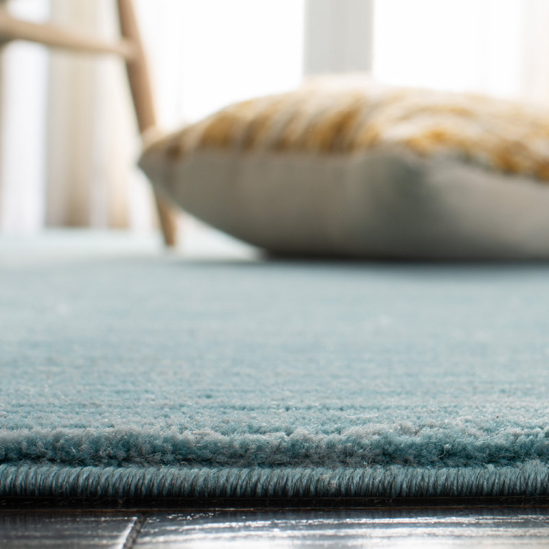 Mcevoy Aqua Area Rug, Round 8'