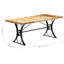 Table de salle à manger en bois de manguier massif de 70,9 po x 35,4 po x 29,9 po