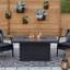 Calvin 52" Rectangle Metal Propane Fire Pit Table With Hidden Tank in Black Coral by Real Flame-1589925327-1609667016