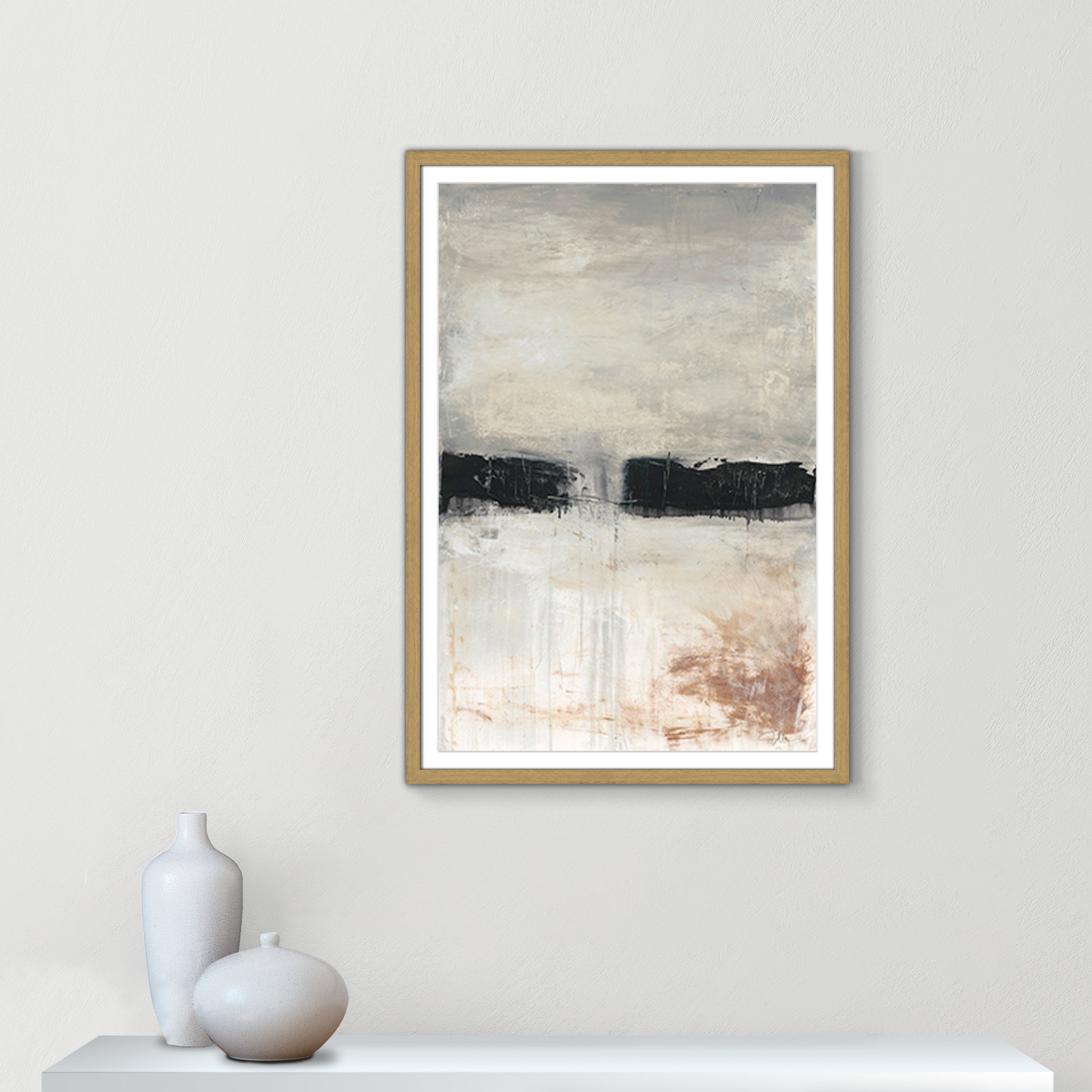 Autumn In The Dark Forest by Filippo Ioco, 35.5" H x 25.5" W x 0.75" D, Natural Framed