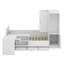 Lit plateforme en bois avec tiroirs, tablettes, bureau et garde-robe-2031653304
