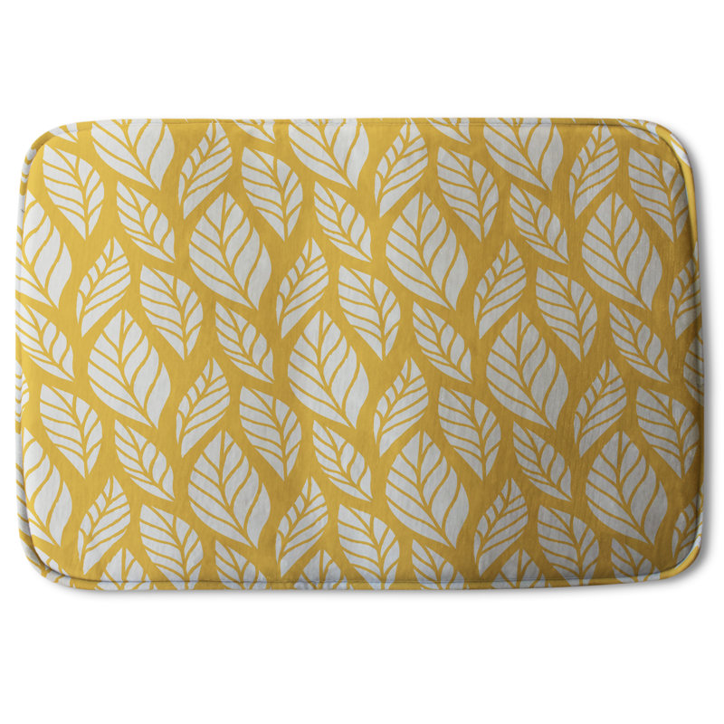 Ajwan Non-Slip Bath Rug, Golden Leaf Breeze