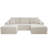 Koli Boneless U-shaped Cloud Sectional Sofa Couch, Compression Modular Sofa, Corduroy-10072530-10072532