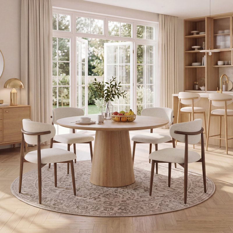 Ensemble de 4 chaises de salle à manger Modern, Brun