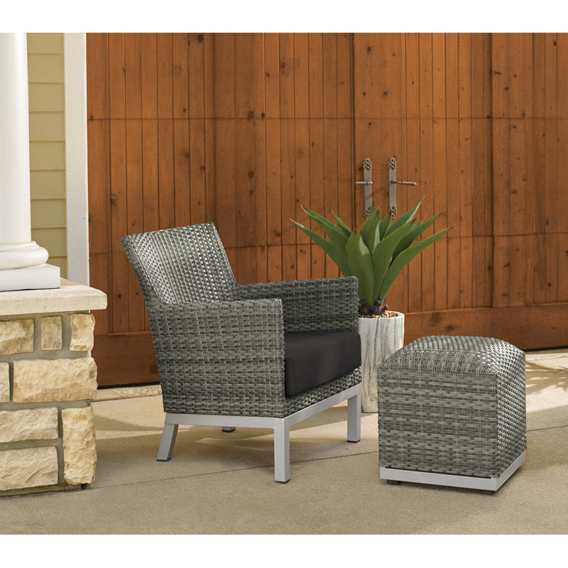 Argento Outdoor Lounge Chair, Jet Black