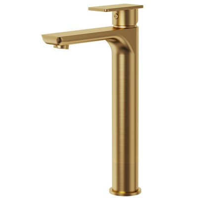 Single Hole Vessel Bathroom Faucet, Single Handle Bathroom Sink Faucet with Drain Assembly