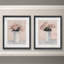 Blush florals I-ensemble de 2 reproductions d’art encadrées sur papier