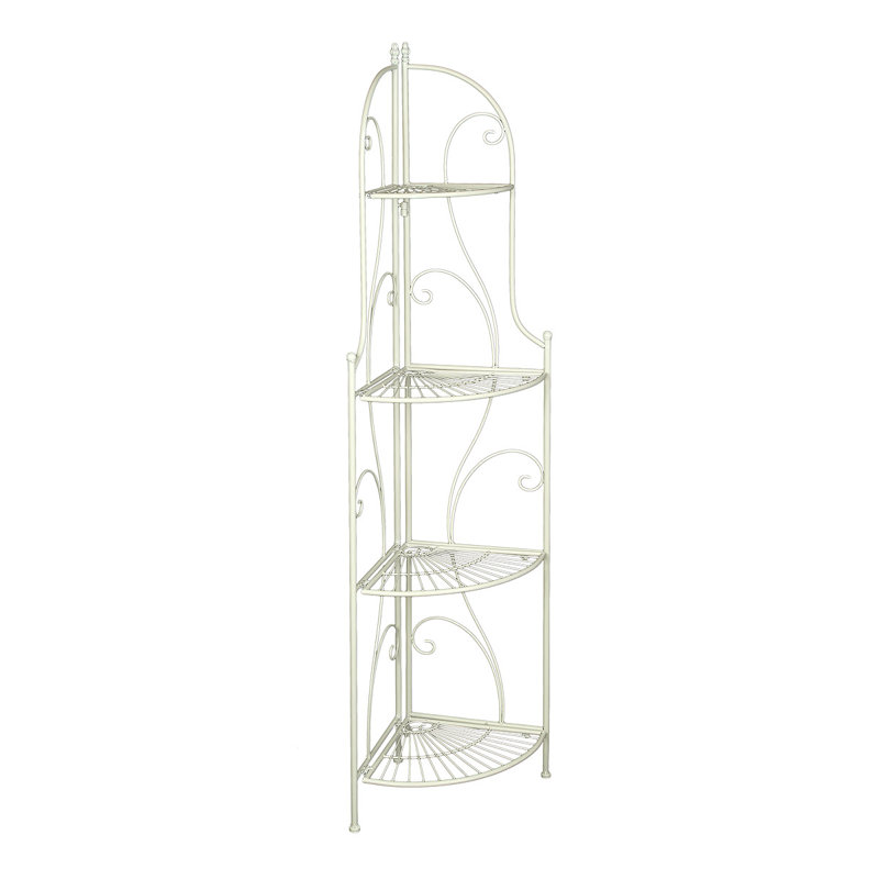Carrow 157 cm H x 47 cm W Corner Bookcase, Antique white