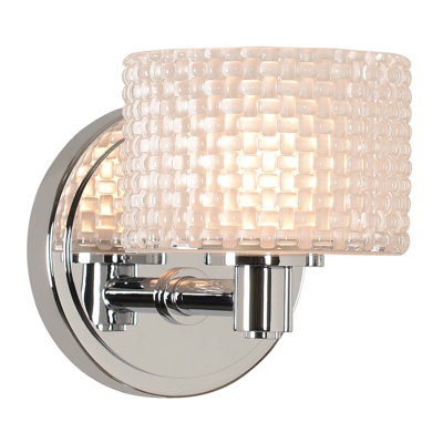 Willow 1 LT Polished Chrome Bath Wall Sconce Kalco