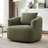 360° Chenille Upholstered Swivel Barrel Chair Accent Sofa with Throw Pillow for Living Room Bedroom Office Hotel-257354428