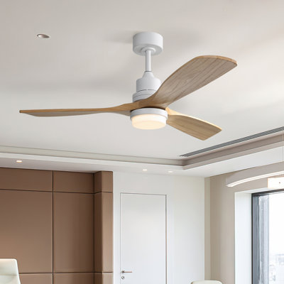 Nicola 52'' 3 - Blade Modern Ceiling Fan with Remote Control and Light Kit