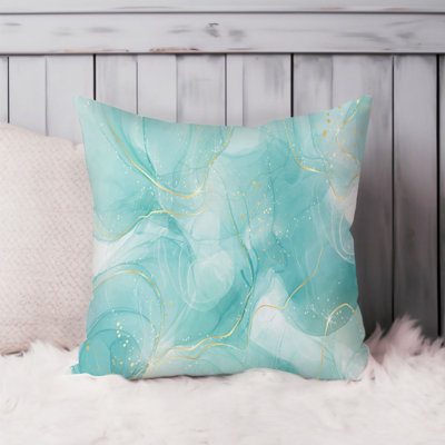 Abstract Cyan Geode Crystals Marble Agate Modern