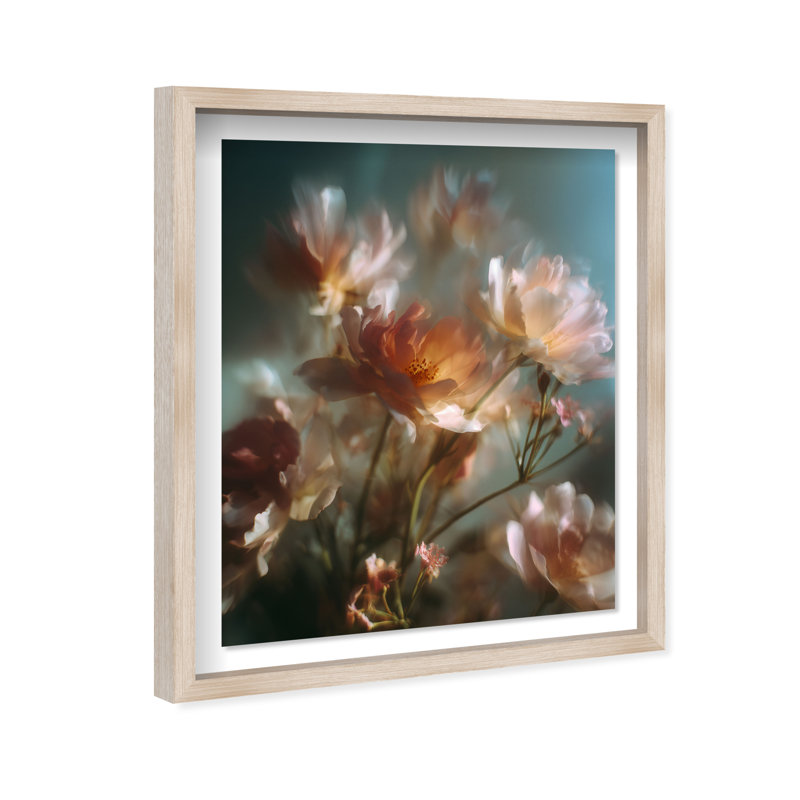Mystic Meadow Framed Graphic Art, 46.5"H x 37.5"W, Natural Oak Shadowbox